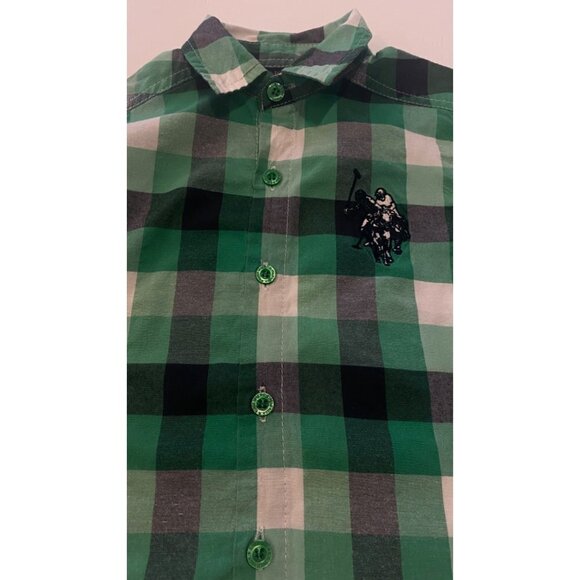 Ralph Lauren Green Plaid & Blue Polo Shirt, Big Logo, Toddlers Boys 3T, Lot - Picture 7 of 9